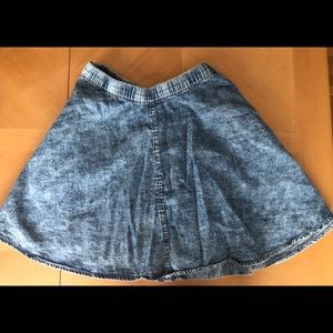 Denim acid wash Skirt